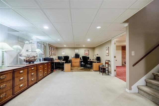 3030 Spalding Dr, Sandy Springs, GA 30350 - office with light colored carpet and recessed lighting