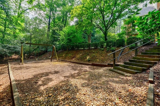 3030 Spalding Dr, Sandy Springs, GA 30350 - view of yard with stairs