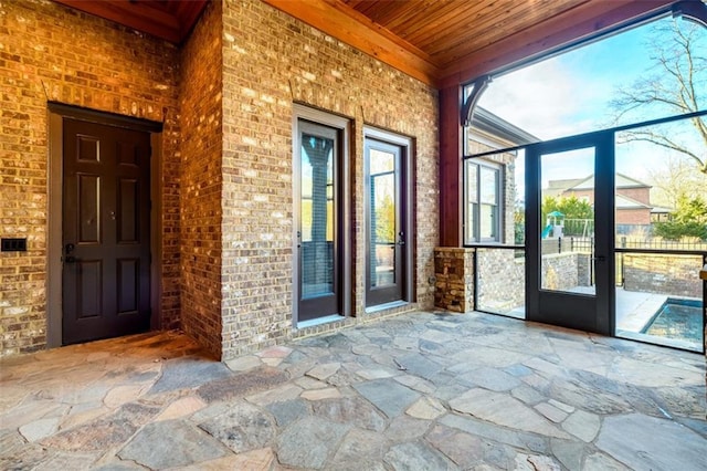 interior space featuring a patio area