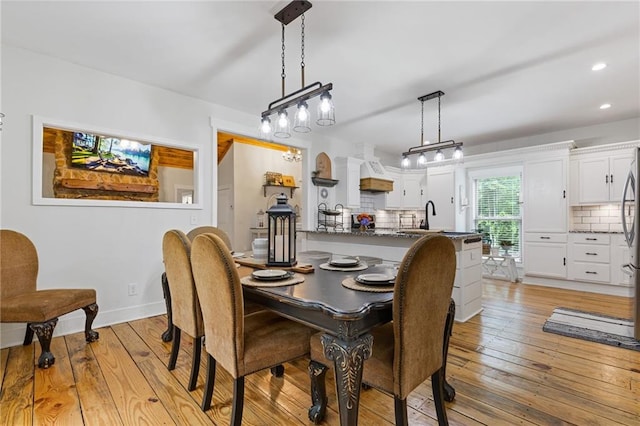 6224 Eagle Ct, Gainesville, GA 30506 - dining space with light wood-type flooring and recessed lighting