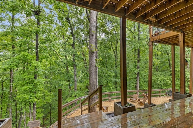 6224 Eagle Ct, Gainesville, GA 30506 - wooden terrace featuring a view of trees