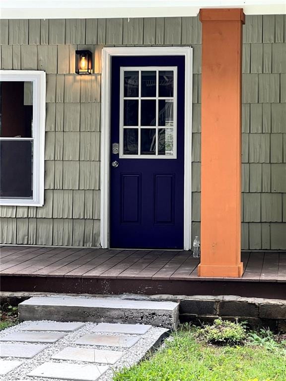 view of doorway to property