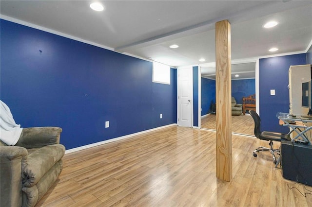 108 Buena St, Bremen, GA 30110 - office area featuring light wood-style floors and recessed lighting