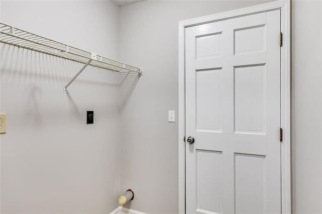 laundry area featuring hookup for an electric dryer