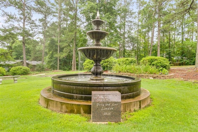 view of property's community featuring a yard