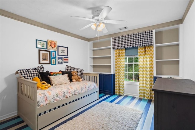 261 Lamplighter Ln SE, Marietta, GA 30067 - bedroom with a ceiling fan and wood finished floors