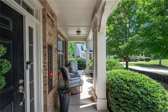 view of patio / terrace featuring a porch