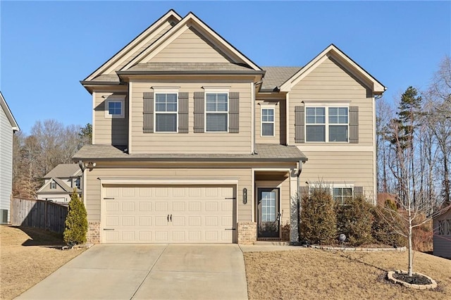 view of front of home featuring a garage