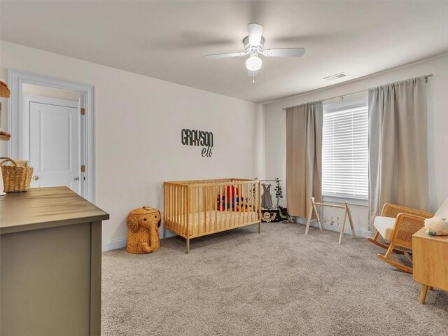 105 Lighthouse Cv SW, Adairsville, GA 30103 - carpeted bedroom with baseboards and a ceiling fan