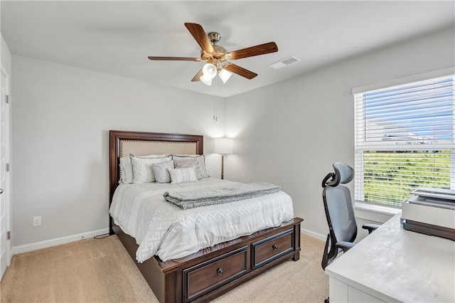 36 Mead Ct, Hoschton, GA 30548 - bedroom featuring light carpet, multiple windows, a desk, and ceiling fan
