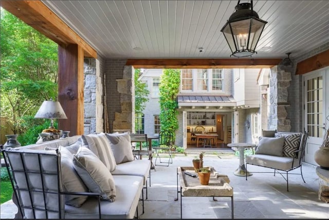 view of patio / terrace featuring an outdoor hangout area