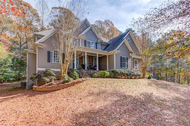 3000 The Springs Dr, Monroe, GA 30656 - craftsman-style home with a porch and stone siding