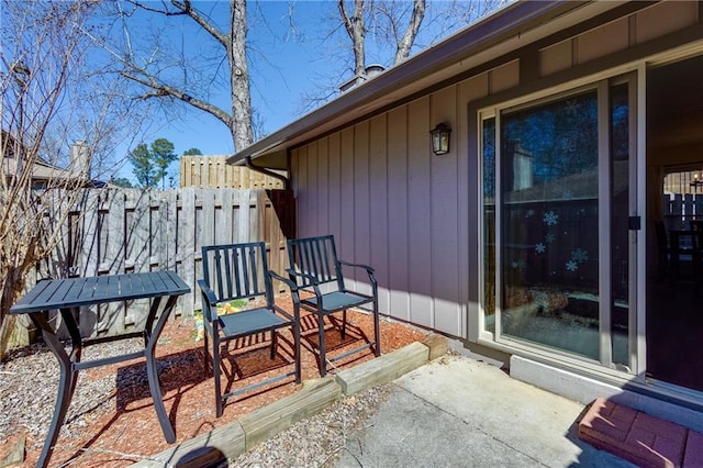 view of patio with fence