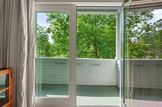 view of doorway to outside