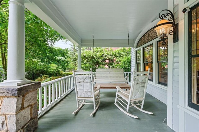 exterior space featuring a porch