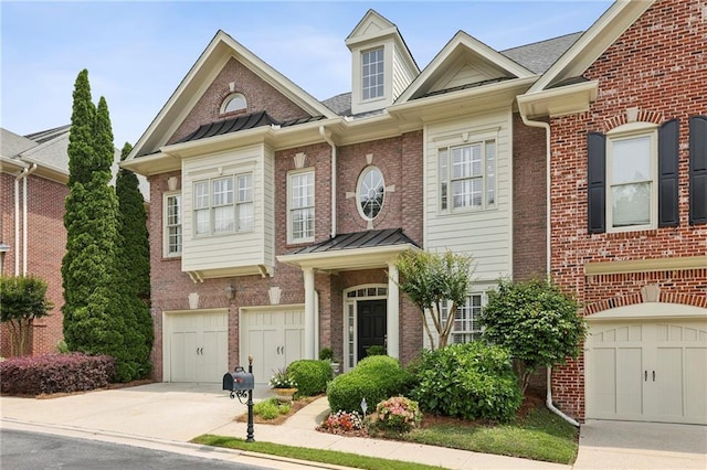 6259 Spalding Dr, Peachtree Corners, GA 30092 - multi unit property featuring concrete driveway, a garage, and brick siding