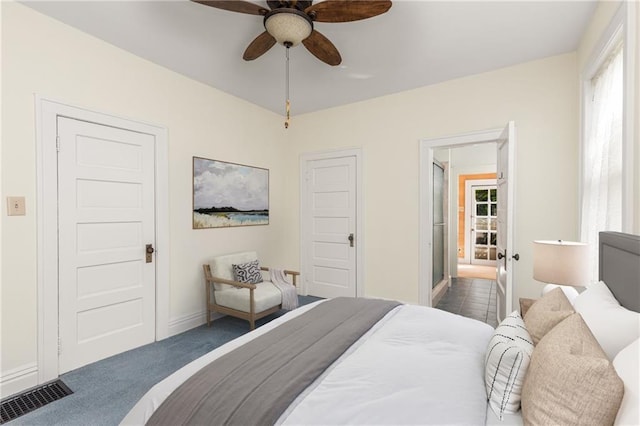 4 Arc Way NE, Atlanta, GA 30305 - bedroom featuring carpet, baseboards, and a ceiling fan