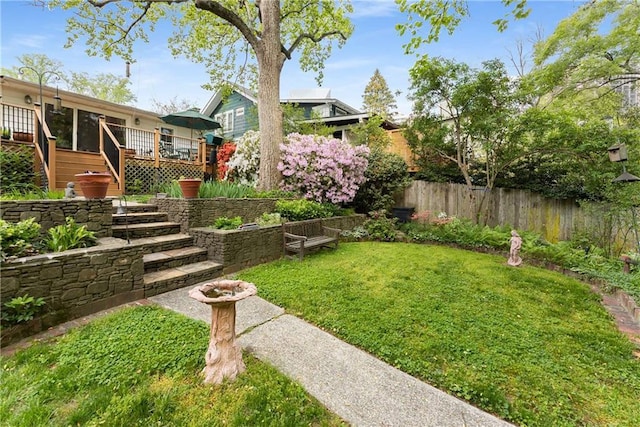 4 Arc Way NE, Atlanta, GA 30305 - view of yard with stairs and a deck