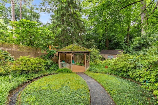 4 Arc Way NE, Atlanta, GA 30305 - view of yard with a gazebo and an outbuilding