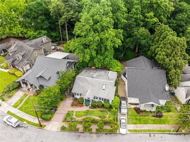aerial perspective of suburban area