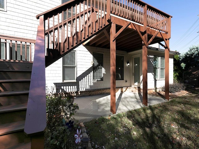 exterior space with a deck