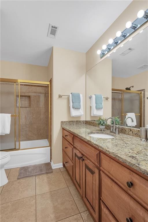 2810 Olde Town Park Dr, Norcross, GA 30071 - full bathroom featuring toilet, tile patterned flooring, visible vents, and vanity