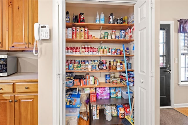 view of pantry