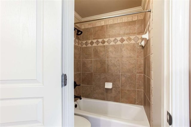 240 Chandler Walk, Loganville, GA 30052 - full bathroom with crown molding and tub / shower combination