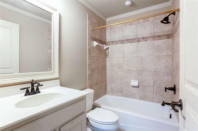 240 Chandler Walk, Loganville, GA 30052 - full bath with vanity, tub / shower combination, and ornamental molding