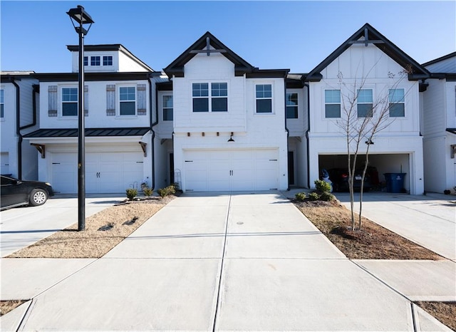 view of property featuring a garage