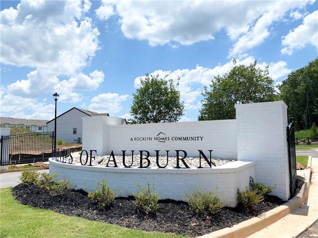 view of community sign