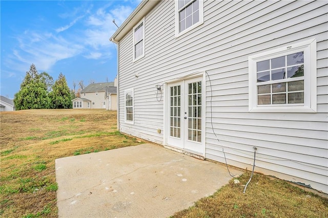 exterior space featuring french doors