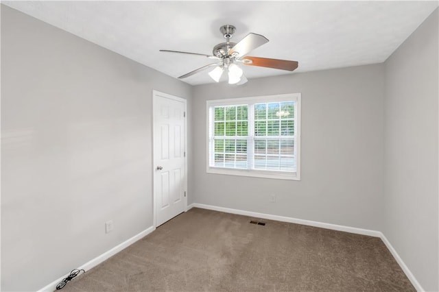 97 Spring Leaf Dr, Dallas, GA 30157 - unfurnished room featuring baseboards, a ceiling fan, visible vents, and carpet floors