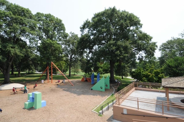 view of jungle gym