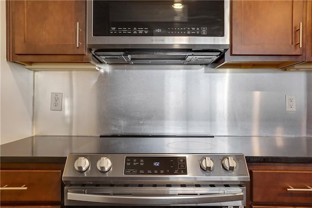 kitchen with stainless steel appliances