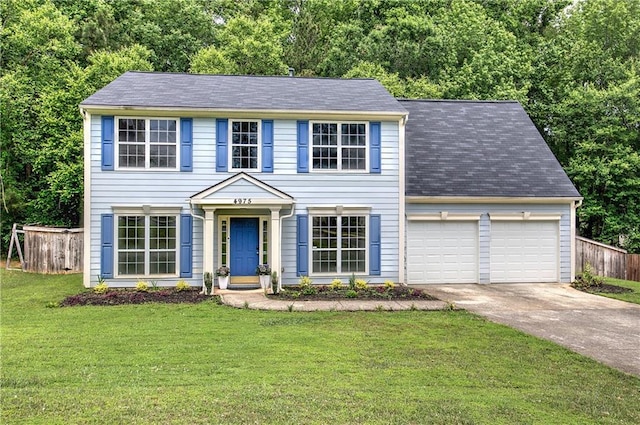 4975 Rockstone Way, Acworth, GA 30101 - colonial home with a garage and concrete driveway