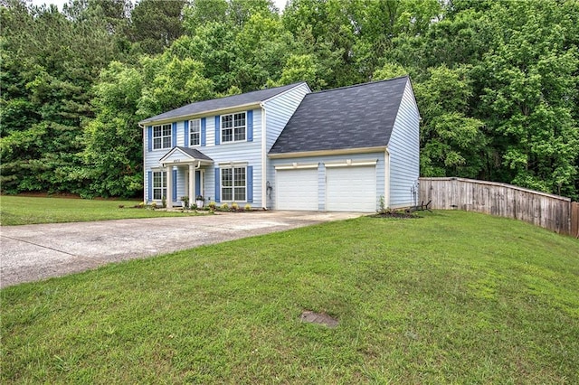 4975 Rockstone Way, Acworth, GA 30101 - colonial home featuring driveway, a garage, and a shingled roof