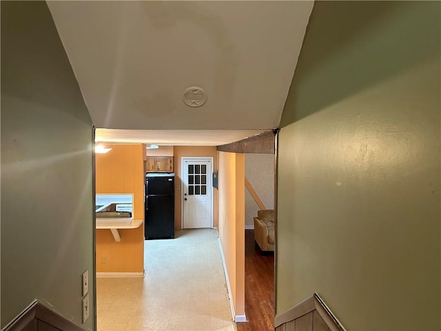 1681 SW Hammond Woods Cir SW, Marietta, GA 30008 - hall with baseboards and vaulted ceiling
