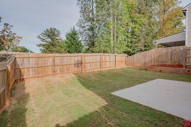 view of yard with a patio