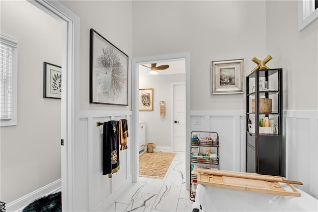 2176 Pine Lake Rd, Hiawassee, GA 30546 - hall featuring marble look tiles