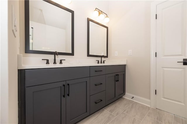530 Fisher Dr Unit 45, Alpharetta, GA 30009 - full bathroom featuring double vanity and baseboards