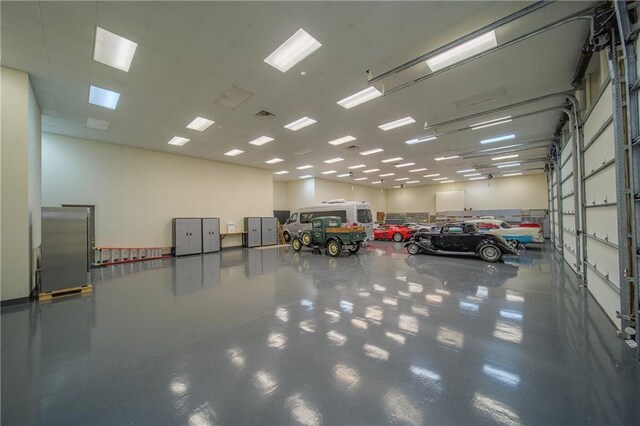 garage featuring visible vents