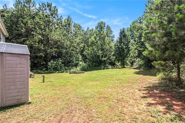 45 Ratliff Dr, Covington, GA 30016 - view of grassy yard with a storage unit