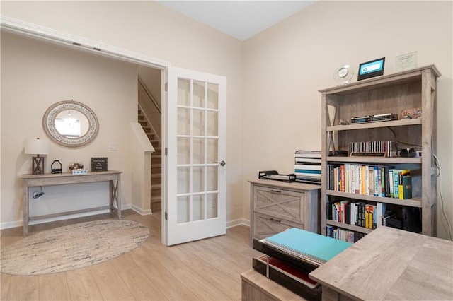 interior space featuring light hardwood / wood-style floors