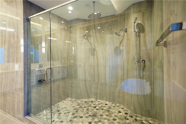 9675 Almaviva Dr, Alpharetta, GA 30022 - bathroom with a stall shower