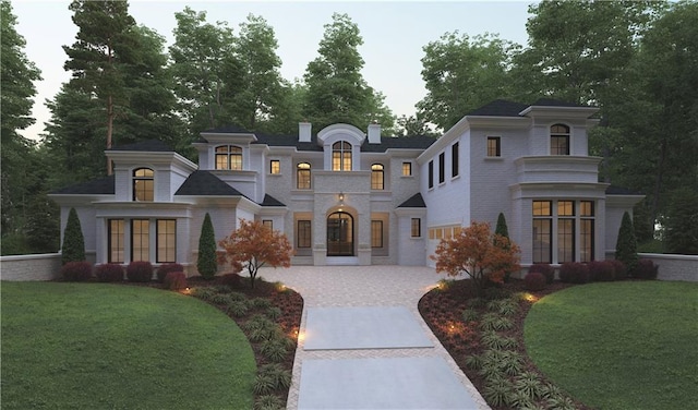 9675 Almaviva Dr, Alpharetta, GA 30022 - view of front of home featuring driveway and a front lawn