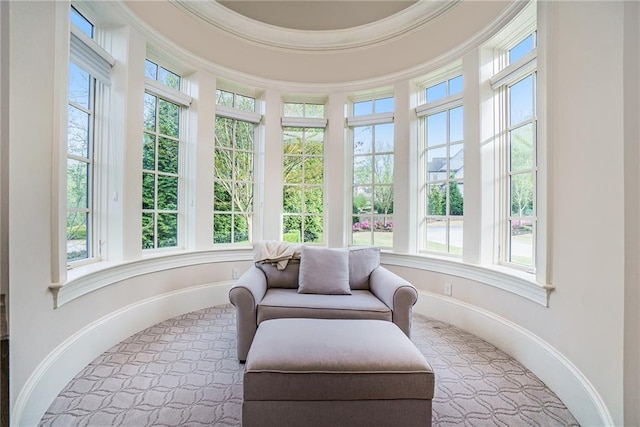 sunroom with a healthy amount of sunlight