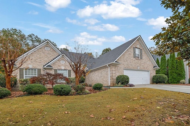 front facade featuring a front lawn