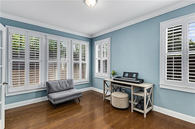 1725 Lynwood Pl, Alpharetta, GA 30004 - office space featuring wood finished floors, baseboards, and ornamental molding