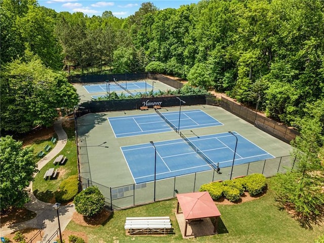 1725 Lynwood Pl, Alpharetta, GA 30004 - view of tennis court with a view of trees